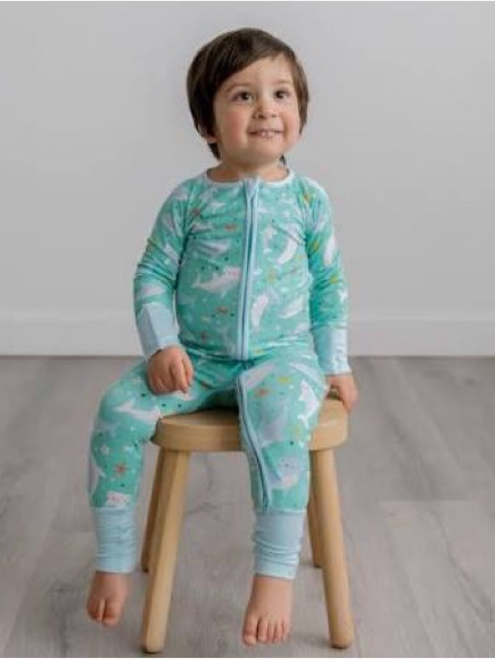 Little sleepies shark One-Piece bamboo Pajamas Zippy 12-18m